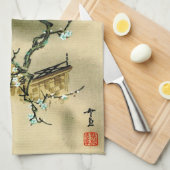 Vollmond über blühender Niederlassung 1895 Handtuch (Viertel Falte)