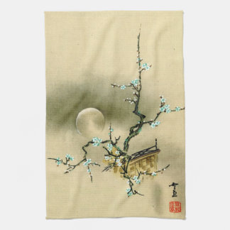 Vollmond über blühender Niederlassung 1895 Handtuch