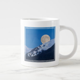 Vollmond über dem Alyeska-Ski-Resort, Alaska Jumbo-Tasse