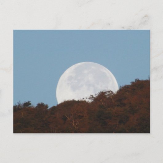 Vollmond über dem Berg Postkarte (Vorderseite)