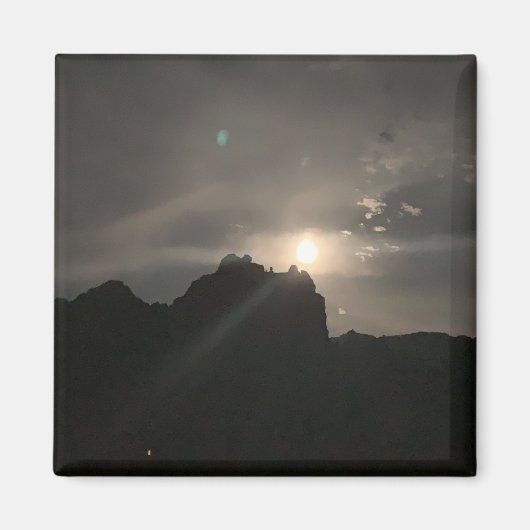 Vollmond über dem Dom Rock mit Orb Sedona Magnet (Vorne)