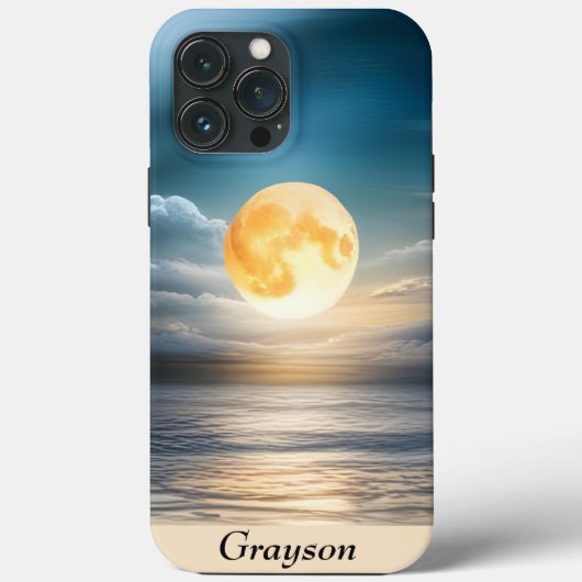 Vollmond über dem Ozean Case-Mate iPhone Hülle (Rückseite)