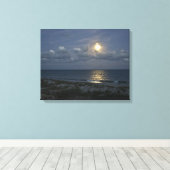 Vollmond über dem Ozean Leinwanddruck (Insitu (Holzboden))