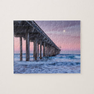 Vollmond über dem Scripps Pier Puzzle