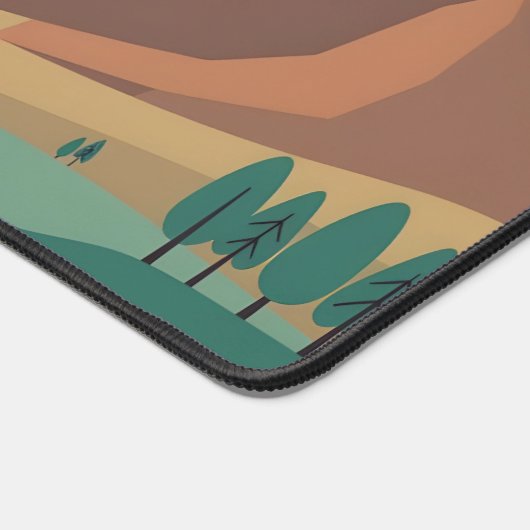 Vollmond über den Bergen Schreibtischmatte - Minim (Ecke)