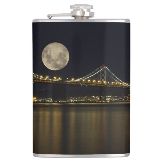 Vollmond über der Bucht Flachmann (Vorderseite)