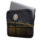 Vollmond über der Bucht Laptopschutzhülle (Vorderseite Links)