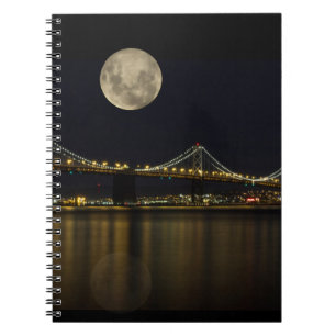 Vollmond über der Bucht Notizblock