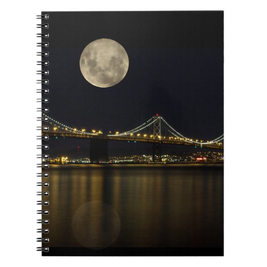 Vollmond über der Bucht Notizblock (Vorderseite)