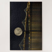 Vollmond über der Bucht Puzzle (Vertikal)