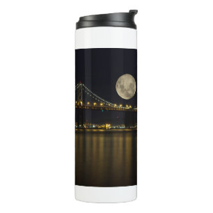 Vollmond über der Bucht Thermosbecher