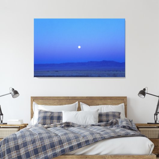 Vollmond über der Wüste Leinwand Print (Insitu (Schlafzimmer))