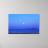 Vollmond über der Wüste Leinwand Print (Vorderseite)
