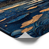 Vollmond über einem See Poster (Ecke)