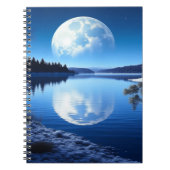 Vollmond Über Frozen Geschenk für den Sohn Notizblock (Vorderseite)