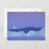 Vollmond über Iceberg Postkarte (Vorne/Hinten)
