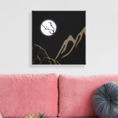 Vollmond über majestätischen Bergen Leinwanddruck (Insitu (Wohnzimmer))
