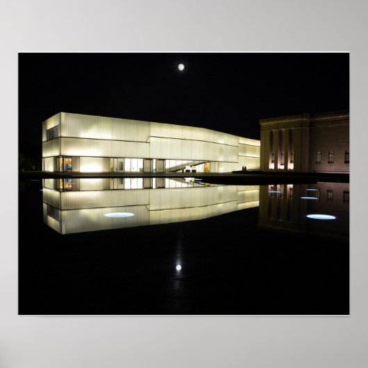 Vollmond über Nelson-Atkins Kunstmuseum Poster (Vorne)