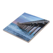 Vollmond über Pier, Kalifornien Fliese (Seite)