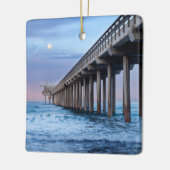 Vollmond über Pier, Kalifornien Keramikornament (Links)