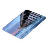 Vollmond über Pier, Kalifornien Magnet (Linke Seite)