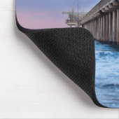Vollmond über Pier, Kalifornien Mousepad (Ecke)