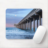 Vollmond über Pier, Kalifornien Mousepad (Mit Mouse)