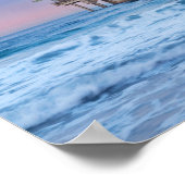 Vollmond über Pier, Kalifornien Poster (Ecke)