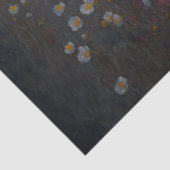 Vollmond über rosafarbenes Feld der Blume Seidenpapier (Detail)