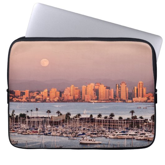 Vollmond über San Diego Laptopschutzhülle (Vorderseite)