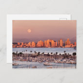Vollmond über San Diego Postkarte (Vorne/Hinten)