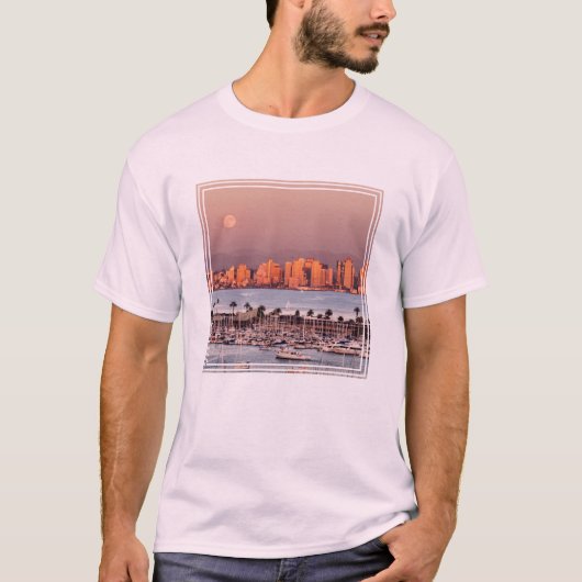 Vollmond über San Diego T-Shirt (Vorderseite)