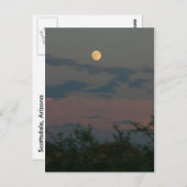 Vollmond über Scottsdale Postkarte (Vorne/Hinten)