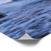 Vollmond über Scripps Pier Poster (Ecke)