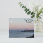 Vollmond über Tacoma, Washington Travel Postkarte (Stehend Vorderseite)