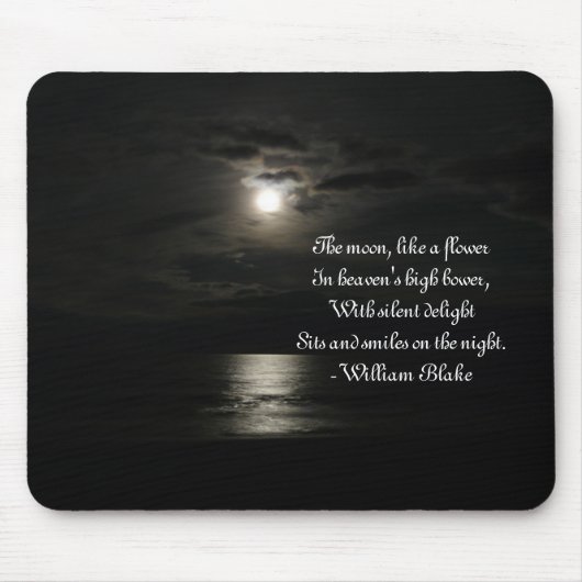Vollmond über Wasser Mousepad (Vorne)