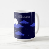 Vollmond um Mitternacht & Sterne: Kaffeetasse (VorderseiteRechts)