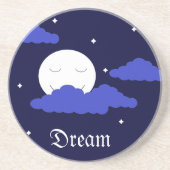 Vollmond um Mitternacht und Sterne Getränkeuntersetzer (Vorne)