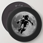 Vollmond und Astronaut Button (Vorne & Hinten)