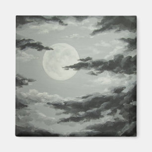Vollmond und bewölkter Himmels-Magnet Magnet