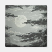 Vollmond und bewölktes nächtliches Sky Magnet (Vorne)