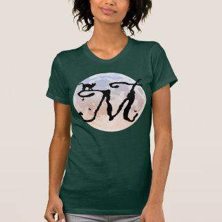 Vollmond- und Cat-M-T - Shirt