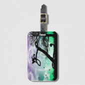 Vollmond und Cat Z Initialmonogramm Gepäckanhänger (Vorderseite Vertikal)