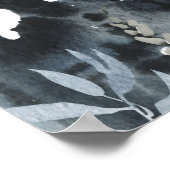 Vollmond und Dragon Dusty Blue Poster (Ecke)