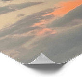 Vollmond 🌝 und farbenfrohe Wolken ☁️ Poster (Ecke)