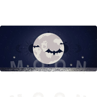 "Vollmond und Fledermäuse" - Himmelskarte T-Shirt