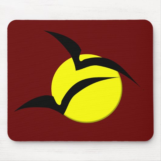 Vollmond und Fledermäuse Mousepad (Vorne)