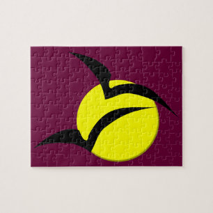 Vollmond- und Fledermauspuzzle Puzzle