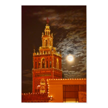 Vollmond und Giralda Tower, Kansas City, Missouri
