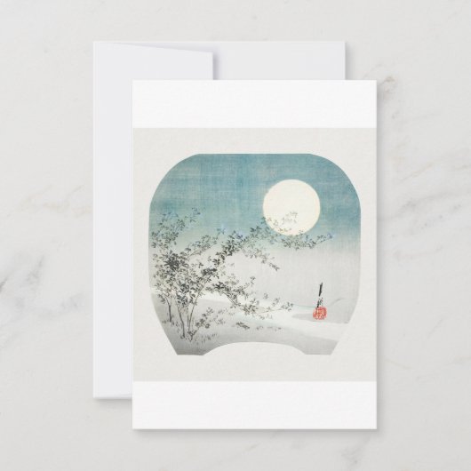 Vollmond und Herbst Blume von Ogat Einladung (Vorderseite)